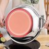 1 Set 30cm Double-Flavoured Pot with Lid Binaural Anti-scalding Stainless Steel Induction Cooker Compatible Single-layer Thicken Soup Hot Pot