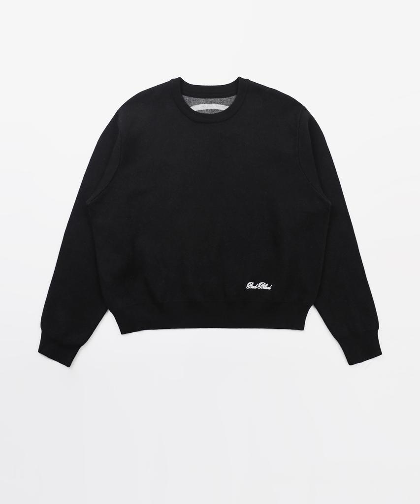 BADBLOOD Classic Big Logo Crewneck Sweater - Black