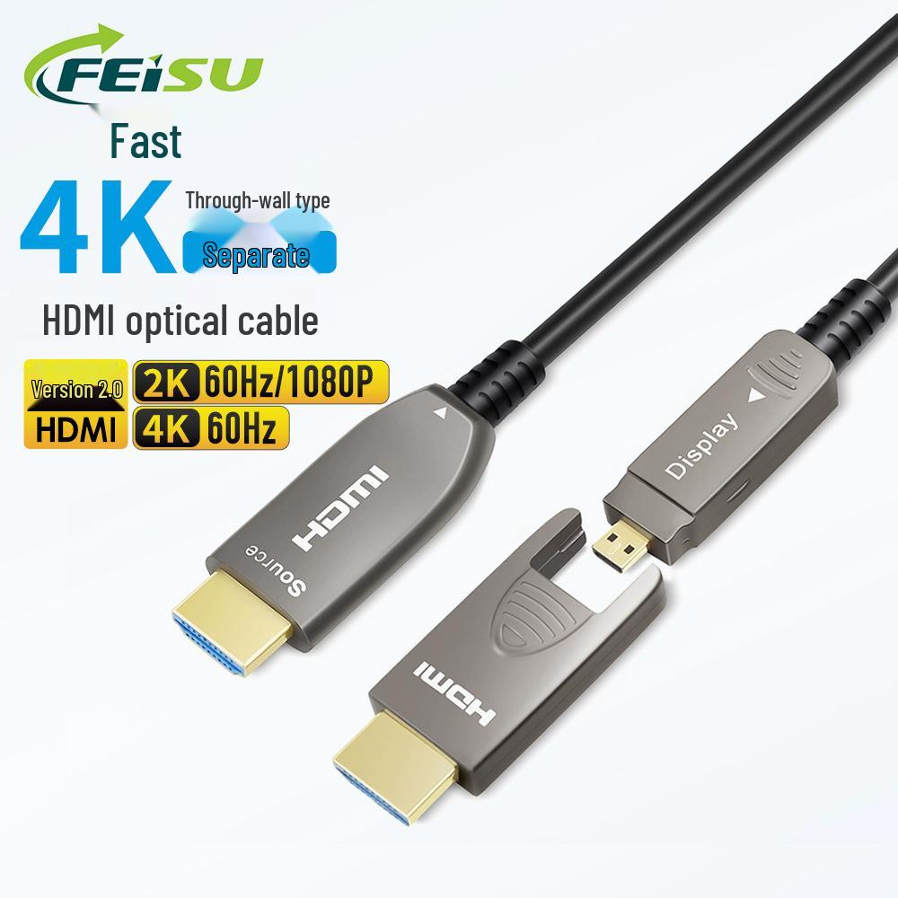 8K Ultra HD Оптоволоконный HDMI 2.1 Кабель для Канала, Встроенное Подключение Дисплея