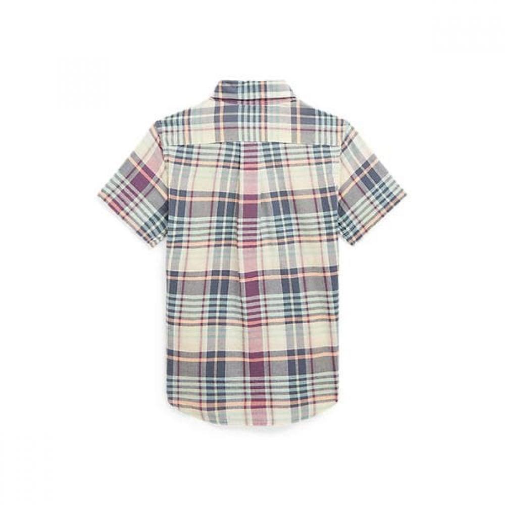 Polo Kids Madras Indigo Cotton Short Sleeve Shirt Cwpowovt6820359999