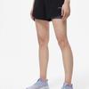 Li Ning Running Series Logo Print Solid Color Elastic Fitness Shorts Women Shorts Black AKST264-4