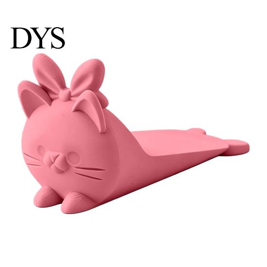 Портативный дверной стопор-клин, 3D-печать, милый кот, нескользящий мультяшный держатель, Декоративный стопор для деревянных полов, Защита дома, Стопор без сверления