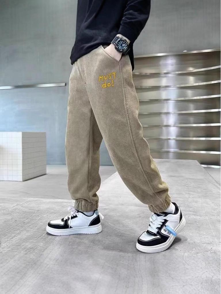 Boys' Spring & Autumn Loose Casual Sweatpants 2025 - Trendy, Handsome Sports Long Pants for Big Kids