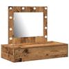 Makeup Table with Drawers Brown 83 X 40 X 70 Cm Particleboard