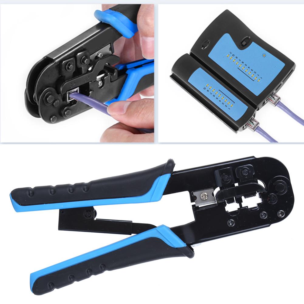 Клещи для сетевых кабелей RJ45 RJ11 двойного назначения 8p6P с кристаллической головкой, обжимной инструмент для зачистки