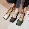 Мода 2024 весна и осень женская уличная обувь женские повседневные лоферы британский стиль металлическая цепочка дизайн банкет и офис 41-43
