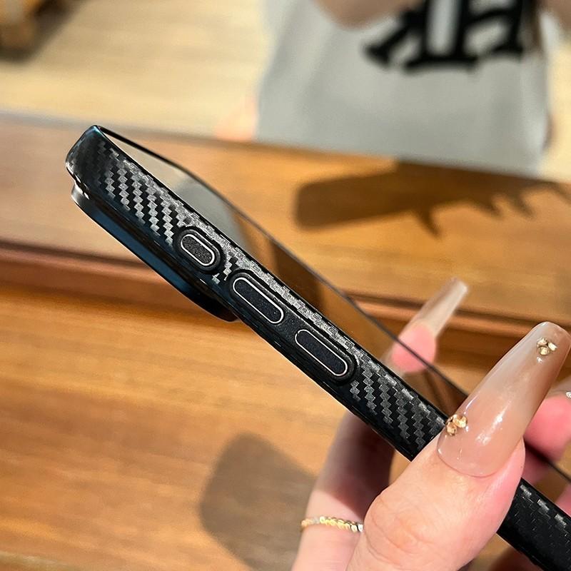 Чехол для телефона с текстурой углеродного волокна для iPhone Air 17 16 16E 15 14 Plus 13 12 Pro Max Тонкий Прозрачный Противоударный Мягкий Чехол