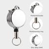 Duty Retractable Metal Wire Keychain Pull Badge Reel ID Lanyard Name Tag Card Badge Holder Reel Key Ring Outdoor Tool