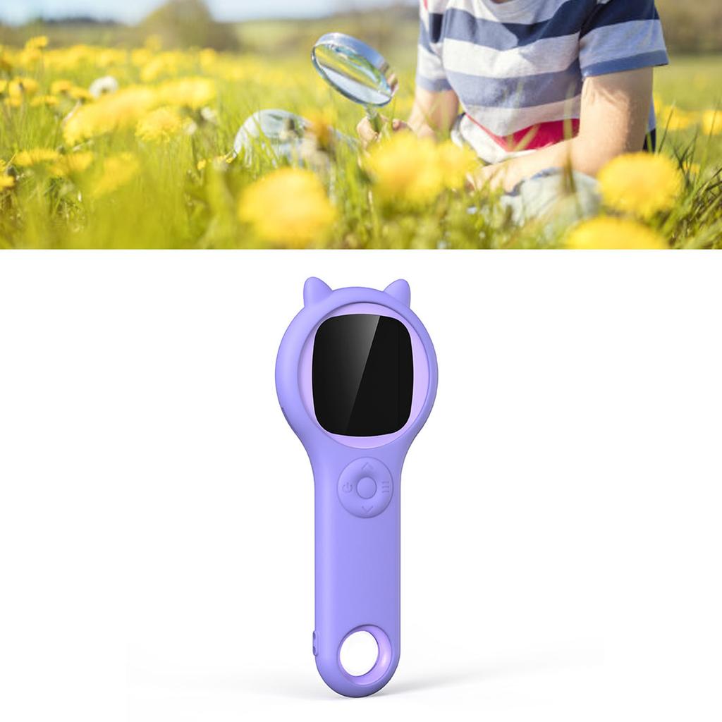 Студенческий ручной микроскоп с экраном 2 дюйма и увеличением 500x, портативный USB-микроскоп для научных игрушек, фиолетовый