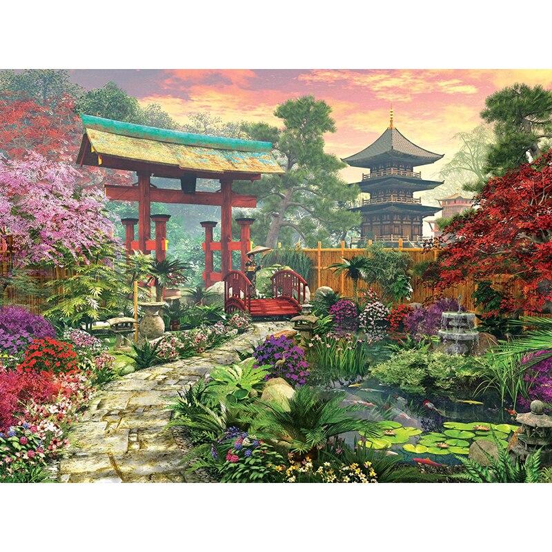 Новый 5D DIY Алмазная картина Пейзаж Деревня Алмазная вышивка Полный круглый дрель Пейзаж Вышивка крестом Ремесла Домашний декор