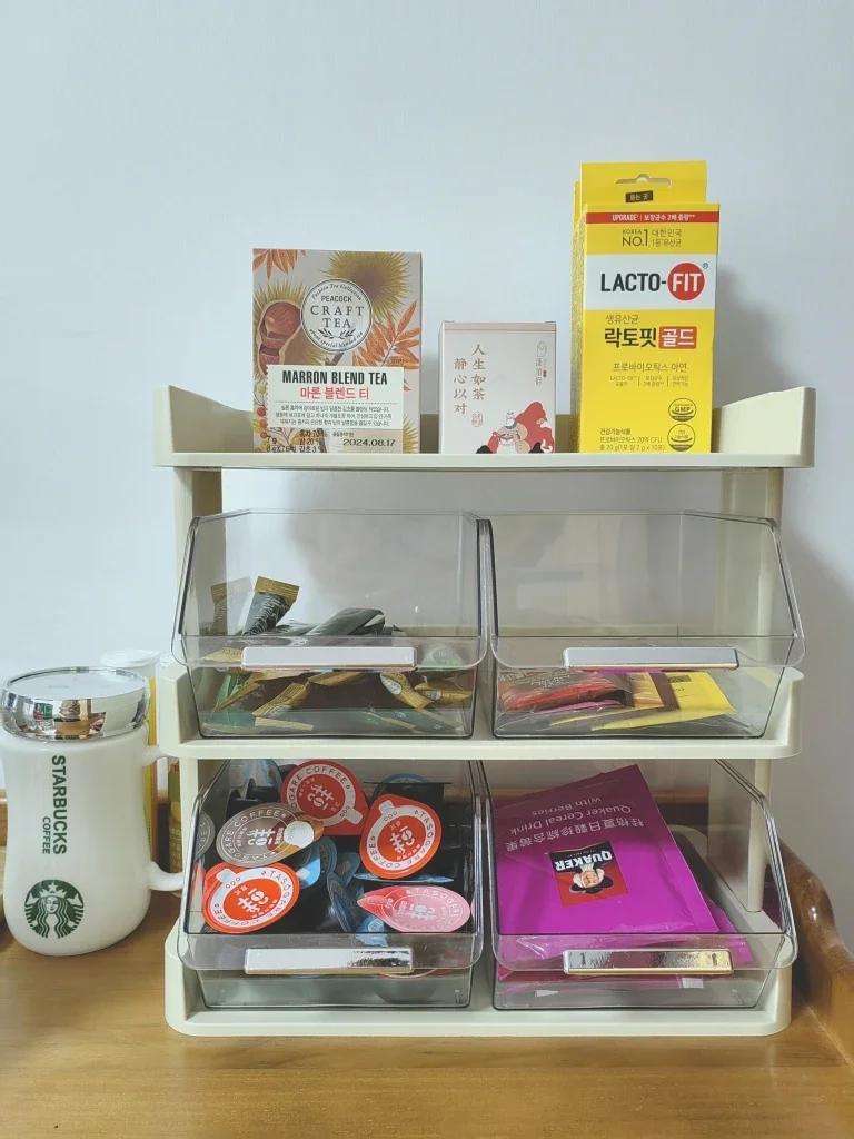 Multi-Purpose Storage Box Rack Tea Bags Coffee Masks Lipstick Cosmetics Kitchen Desk Office Drawer Organization Storage Holder