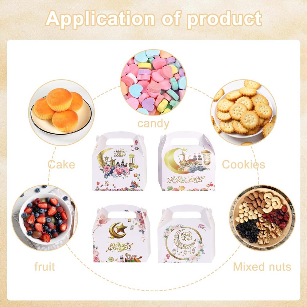 12 шт., подарочные коробки Ид Мубарак, коробка конфет Мубарака, коробки для Рамадана Ид Мубарак, подарочные пакеты для Рамадана, подарочные коробки для сладостей, исламские мусульманские подарочные пакеты для Рамадана