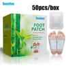50pcs Detox Foot Patch Detoxify Toxins Adhesive Keeping Fit Feet Pads Cleansing Body Toxins Pain Relief Plaster Herbal Adhesive