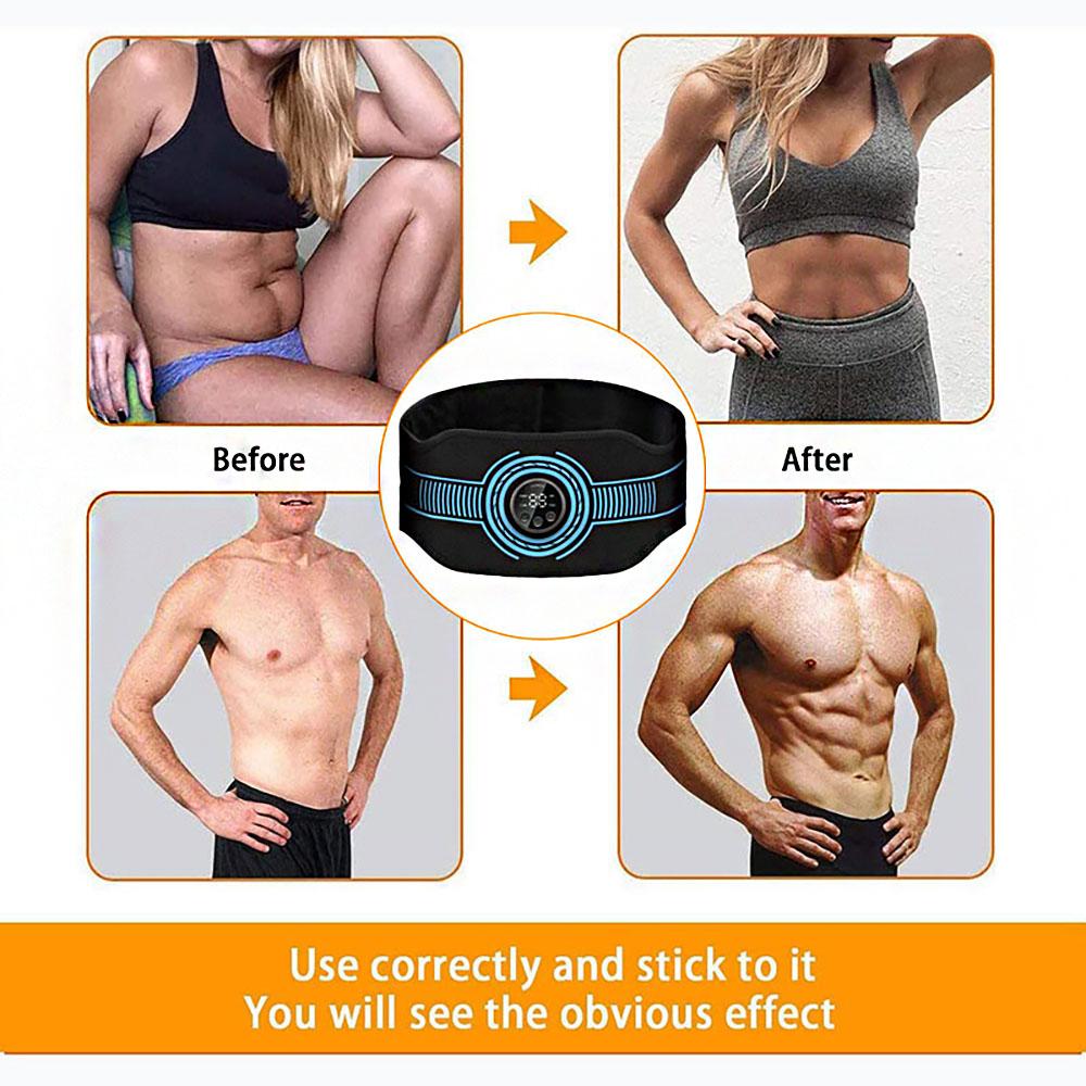 Электрический тренажер для брюшного пресса EMS, стимулятор мышц, тонер, пояс для похудения, устройство для похудения, коррекция фигуры, сжигание жира, фитнес