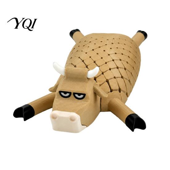 Ручные игрушки для снятия стресса, 3D-печатная корова-фиджет, гибкая фигурка коровы, сгибающееся животное для украшения рабочего стола