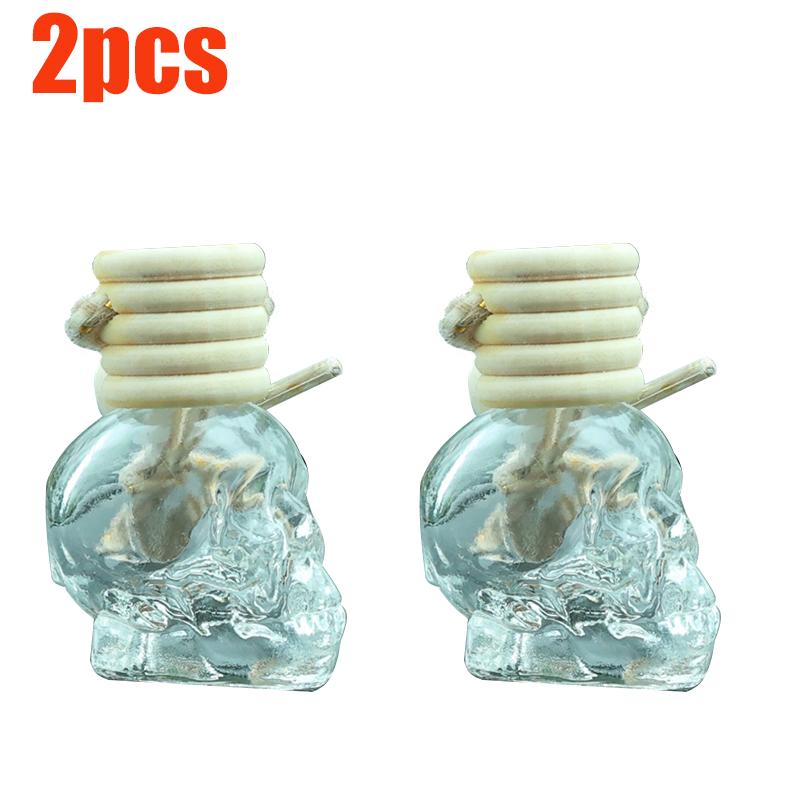 Автомобильный освежитель воздуха диффузор ароматерапия эфирное масло флакон подвесной прозрачный череп флакон духов очищающий автомобильные аксессуары