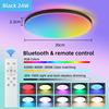 Smart Bluetooth RGBCW 24W Round Tri-proof LED Ceiling Light Ultra Thin Dimmable Panel Lamp APP Remote Control for Home Indoor