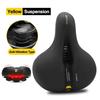 Bike Saddle Mountain Bike Seat Breathable Comfortable Bicycle Seat PU Leather Gel Filled Shockproof Men Women Bicycle Saddle