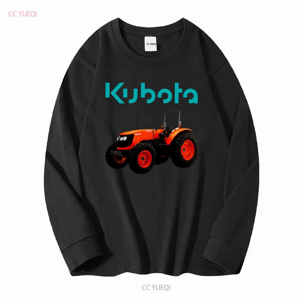 Мужская черная футболка с логотипом трактора Kubota, размер от S до 3XL, винтажная, стильная, повседневная, дизайнерская одежда, мягкая