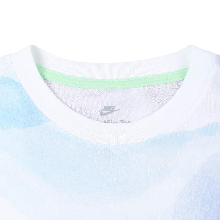 Nike Футболка с принтом логотипа Tie-Dye, повседневная, свободная, с круглым вырезом, дышащая, с коротким рукавом, женские топы, многоцветная HF6178-100