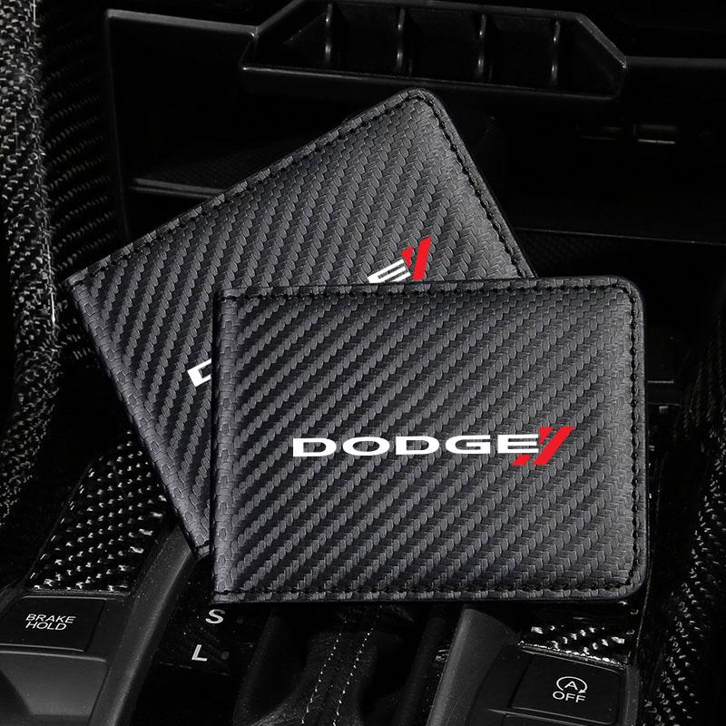 Driver License Holder Pu Leather Cover For Car Driving Documents Business Holder for Dodge CHALLENGER DART NITRO RAM SRT SXT U1111