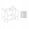 Sonoma oak kitchen cabinet for sink 80x50, freestanding