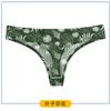 Women's Underwear Plus Size Sports Seamless Briefs Printed Panties Low-rise Sexy Thong