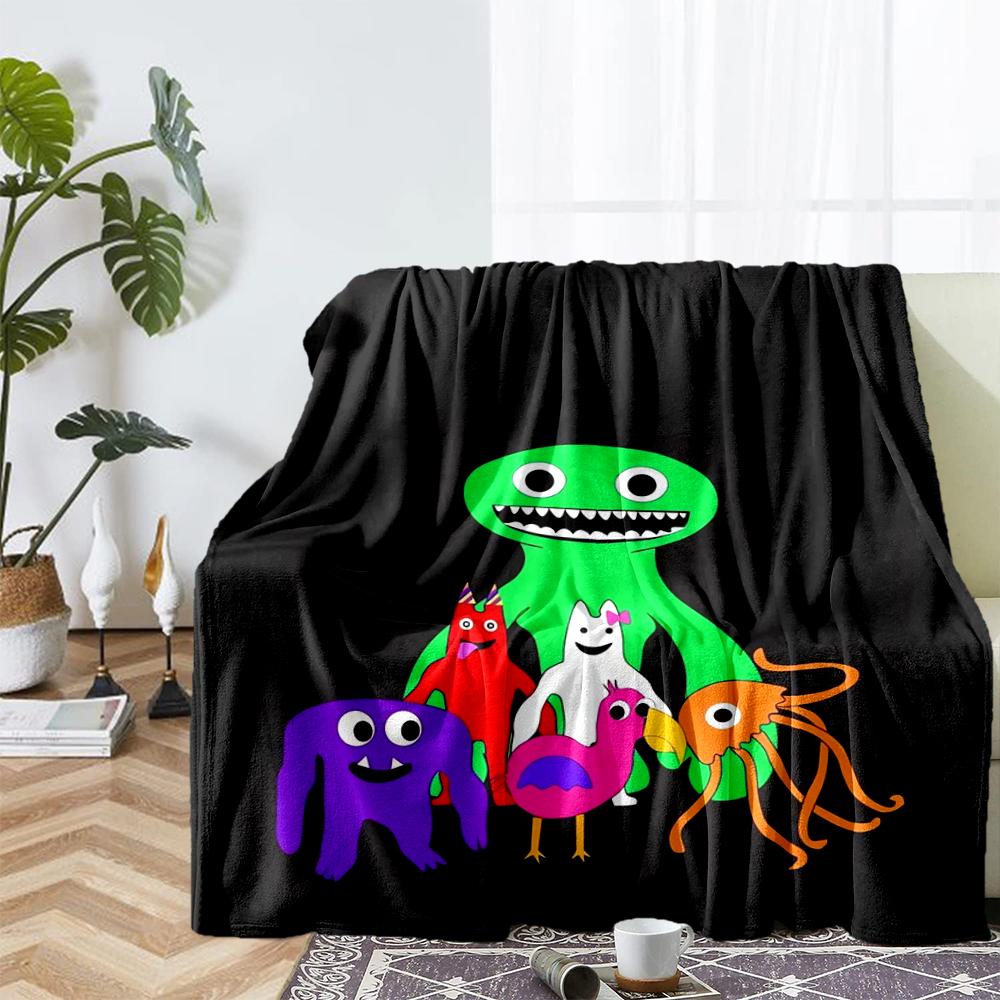 Garten of Banban Theme Printed Blanket - Perfect for Couch, Bed, Travel & Outdoor Use | Machine Washable, Cozy & Durable.