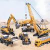 Игрушки Строительная Техника для Мальчиков Сплав+Пластик Модель Трактора Экскаватора Бульдозера Крана Грузовика Литая Коллекция для Детей Подарки