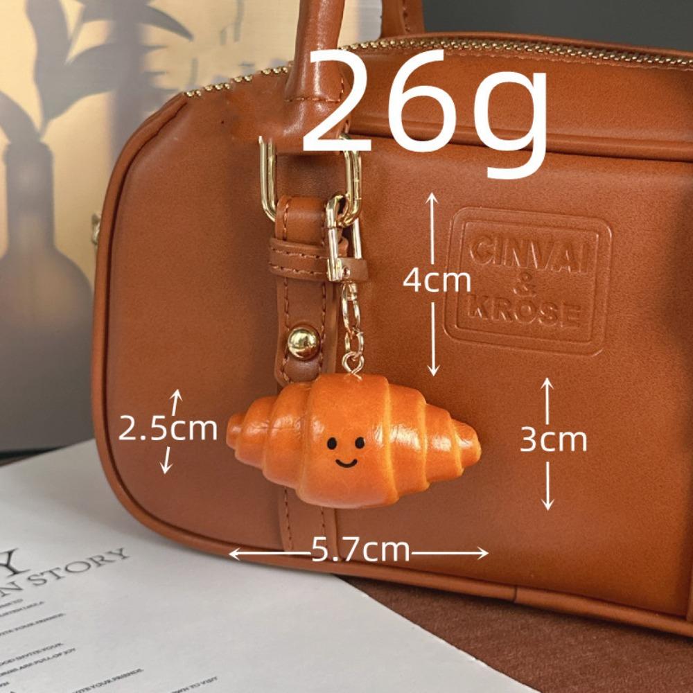 Bagel Simulated Food Key Chain Keyring Croissant Bag Accessory  Backpack Decor