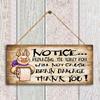 Notice Pendant Hanging Door Hangers Bathroom Accessories Wood Plaques for Home
