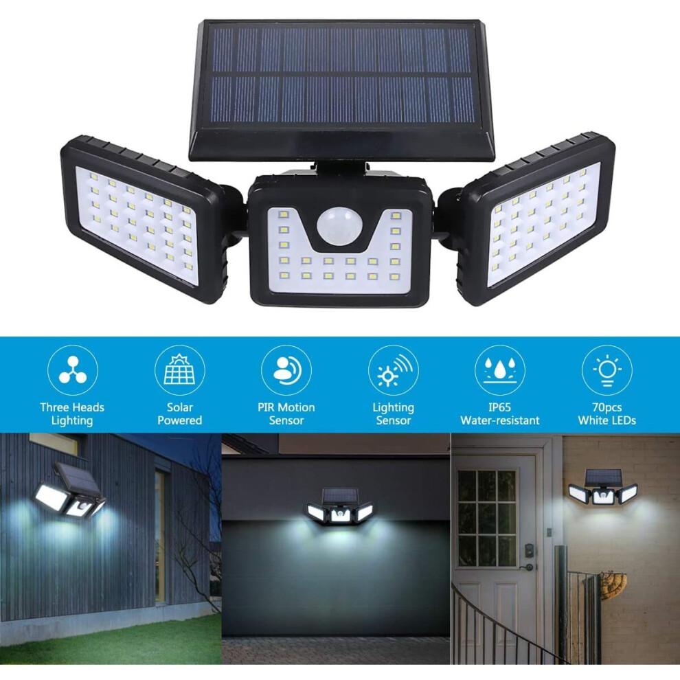 Tomshin-e Solar Security Light Outdoor Motion Sensor Ip65 Waterproof Outdoor Lights Solar Powered 360 Angle Adjustable