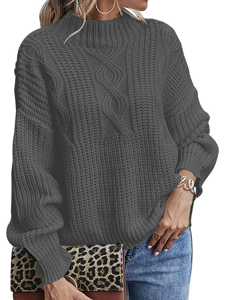 Женский осенне-зимний свитер: Базовый слой с длинным рукавом, со средней горловиной, облегающего кроя, пуловер с круглым вырезом, роскошный топ свободного кроя, стройнящий и универсальный