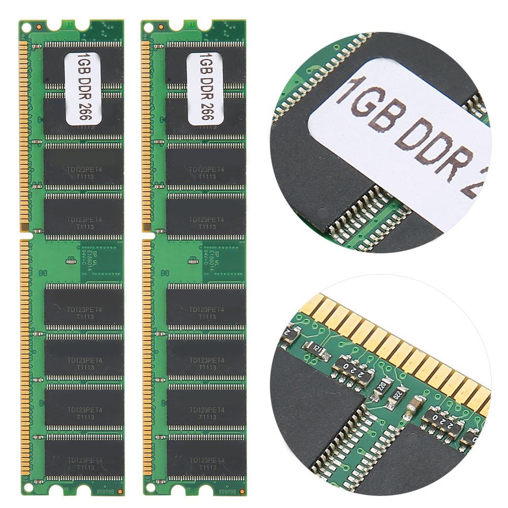 2Pcs Memory Module Desktop Computer DoubleSided 16Grain for AMD DDR 1GB 226 PC2100