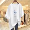 Women's 2025 Summer Pure Cotton Loose Fit Round Neck Short Sleeve Graphic T-shirt