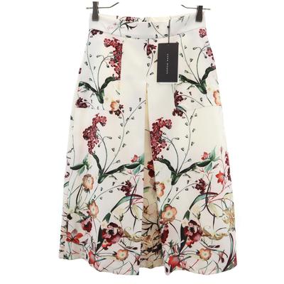 Неиспользованная юбка ZARA WOMAN миди с цветочным принтом S цвета слоновой кости женская б/у