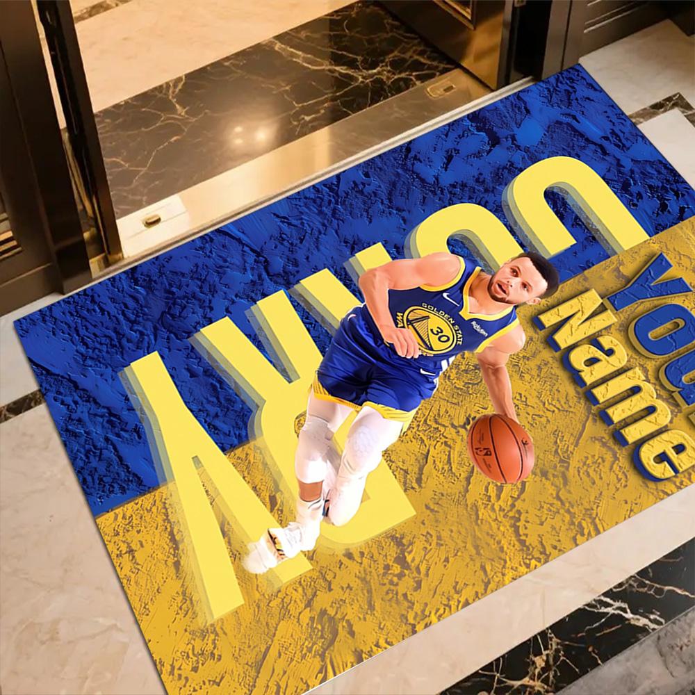 Golden State Warriors Curry Dynasty Customized Name Carpet Suitable for Outdoor Game Room Bedrooms Foyer Anti-slip Rug Office home decor