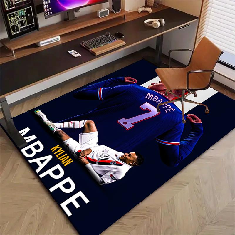 1pc Mbappe10 Design Printed Area Rug Carpet for Bedroom Living Room Home Decor Rugs Mat Non Slip Mat Rug for Bedside