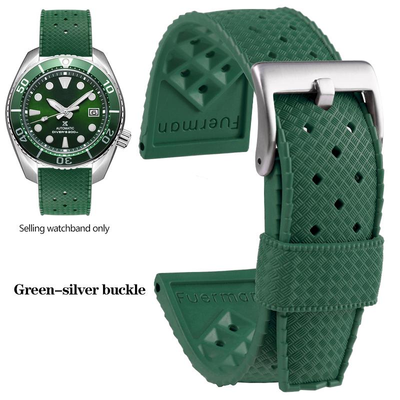 Tropical Rubber Strap for Seiko SRP777J1 Soft Silicone Diving Waterproof Breathable Sport Wristband Men 20mm 22mm Watch Band