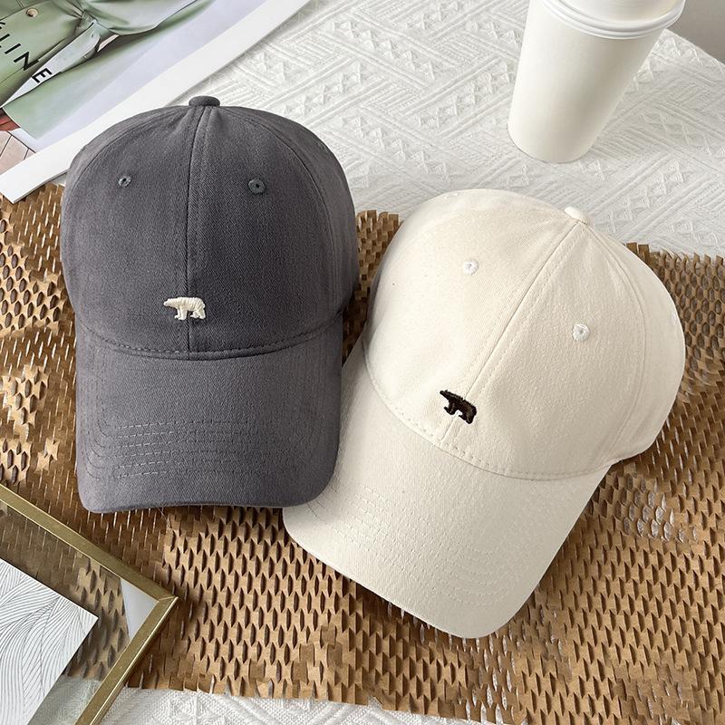 Summer American Baseball Cap Children'S Versatile Soft Top Polar Bear Peaked Cap Men'S Trend Brand Face Small Sunscreen Cap