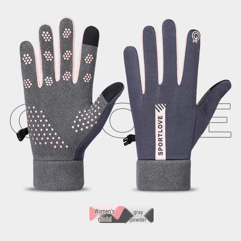 Зимние ветрозащитные водонепроницаемые сенсорные велосипедные перчатки для мужчин и женщин - С подкладкой из бархата, теплые, для занятий спортом на открытом воздухе и вождения