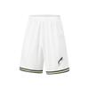 Шорты мужские спортивные прямые Li Ning CBA Series Professional Basketball Striped Logo со средней талией, белые AAPU031-8
