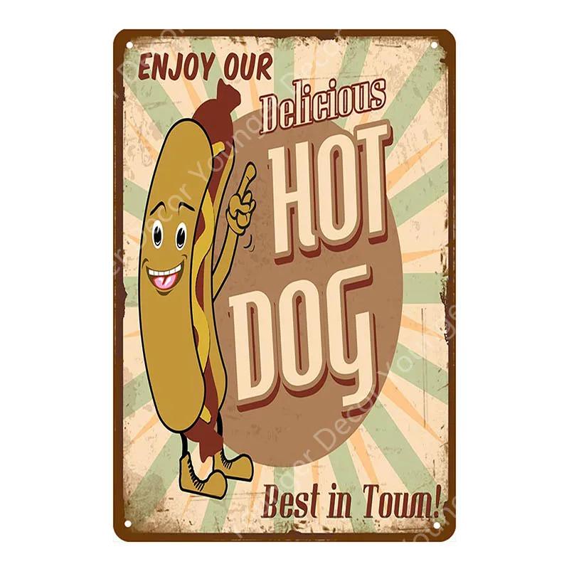 Металлические знаки Wonder Bread Ручная выпечка Винтажный плакат Декор кухни Кафе Бар Магазин Декоративная тарелка Еда Повар Настенная наклейка YI-154