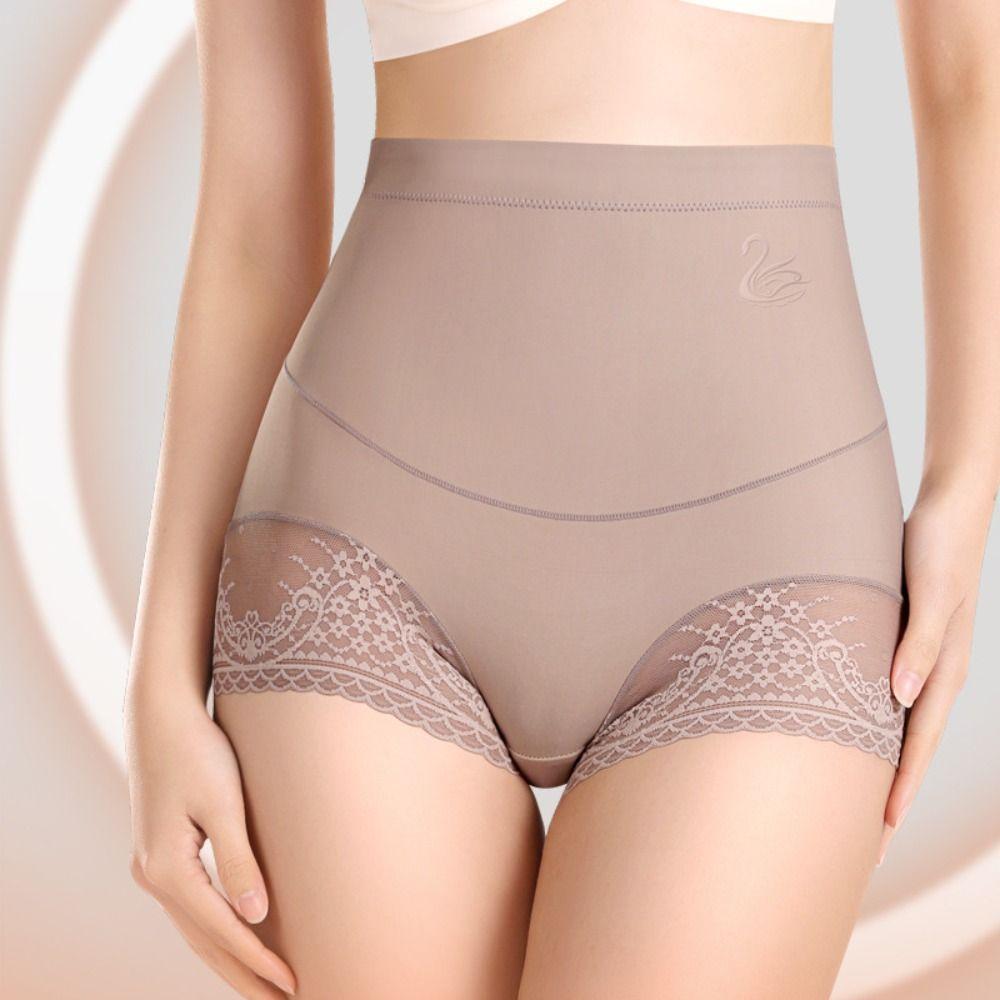 High Waist Butt Lifter Briefs Silk Seamless Shapewear Fashion Tummy Control Underwear Women