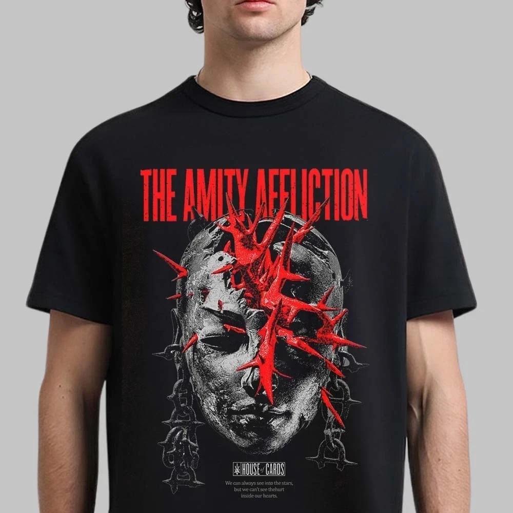 Футболка с альбомом Amity Affection House of Cards, Повседневная уличная ретро футболка для мужчин и женщин, Футболка с принтом в честь фанатов...