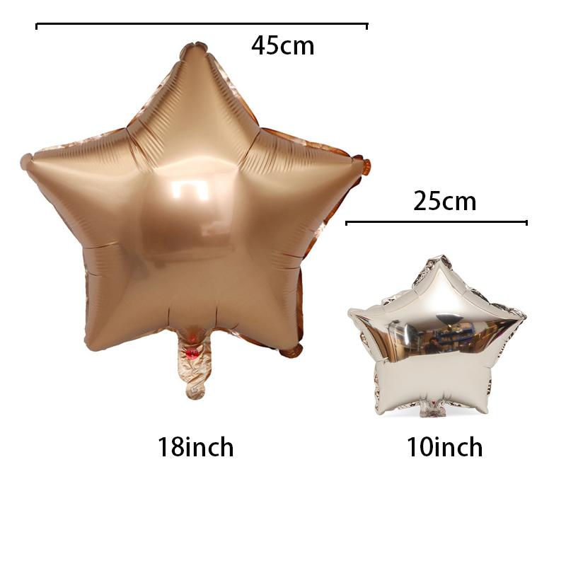 6 шт., 10/18 дюймов, пятиконечная звезда, воздушные шары из алюминиевой фольги, воздушный шар розового золота для детей и взрослых, товары для декора на день рождения, свадьбу, вечеринку