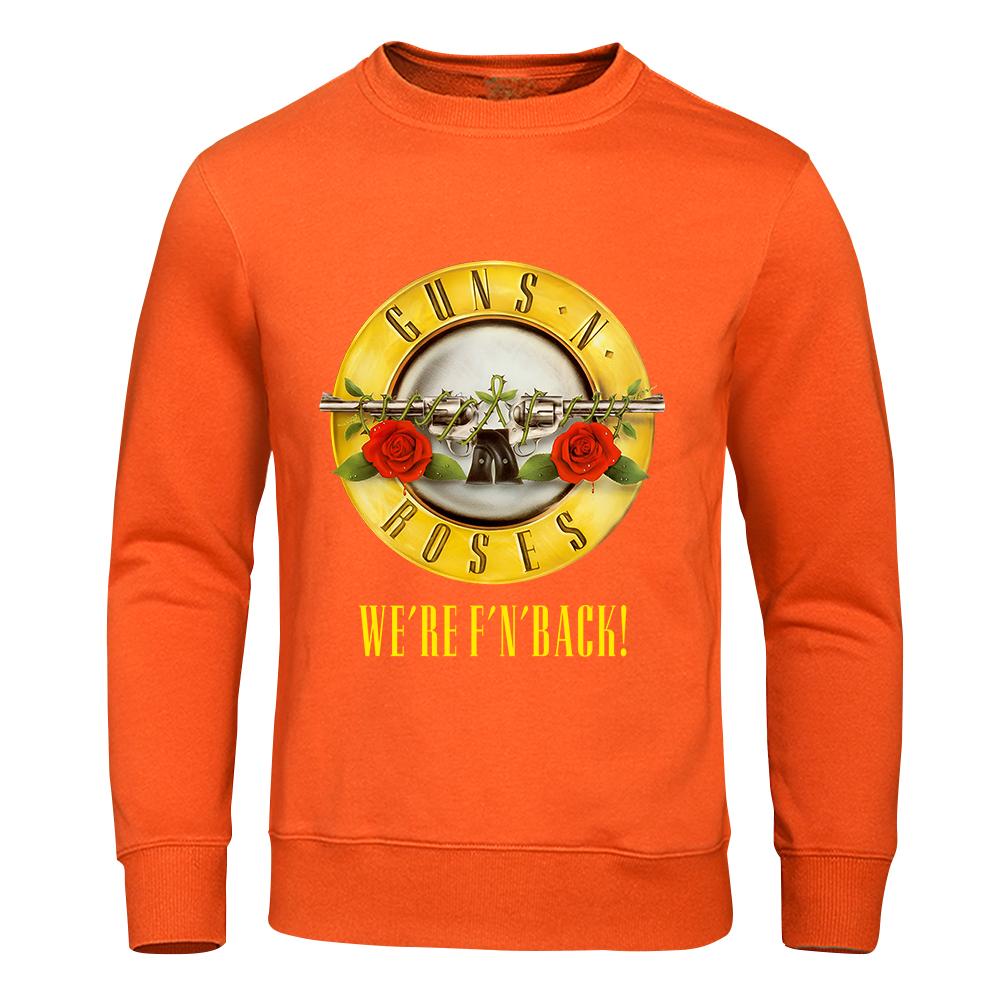 Guns N' Roses We'Re Back Metal Rock Style Hooded Men O-Neck Hoodies Autumn Oversize Hoodie Fashion Casual Clothing