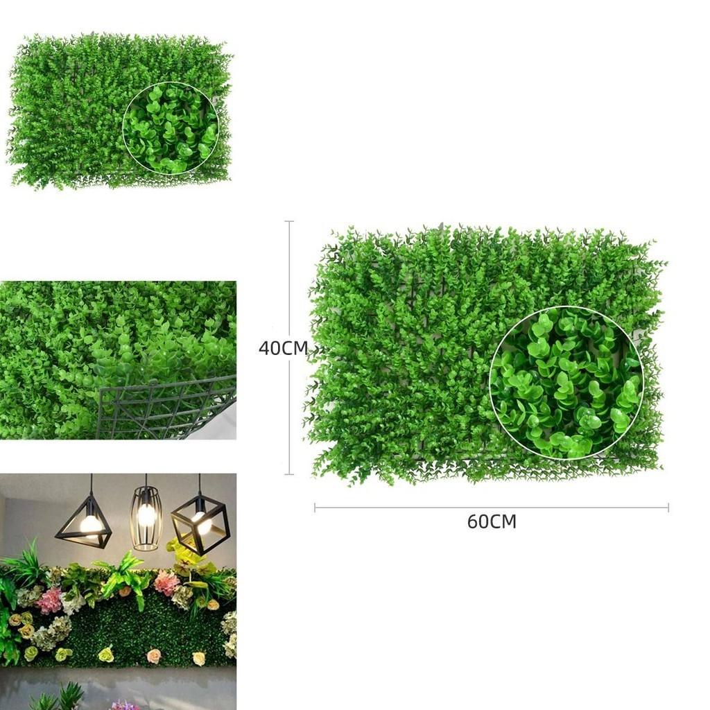 Vibrant 60*40cm Artificial Eucalyptus Plants Green Wall Greenery Fence Foliage Decor For Elegant Home Ambiance
