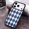 Чехол для телефона с узором «Аргайл» Blair для iPhone 17 16 15 14 13 12 11 Pro Max Plus 17Air Мягкий силиконовый чехол
