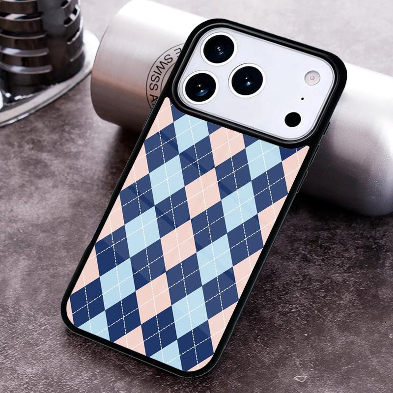 Чехол для телефона с узором «Аргайл» Blair для iPhone 17 16 15 14 13 12 11 Pro Max Plus 17Air Мягкий силиконовый чехол